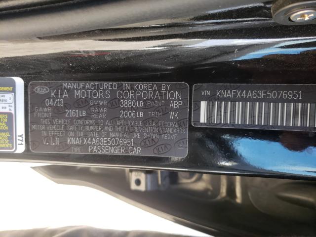 Photo 9 VIN: KNAFX4A63E5076951 - KIA FORTE LX 