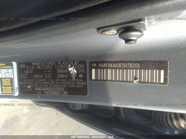 Photo 7 VIN: KNAFX4A63E5078201 - KIA FORTE 