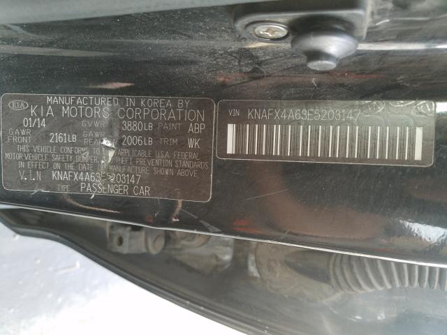 Photo 9 VIN: KNAFX4A63E5203147 - KIA FORTE LX 