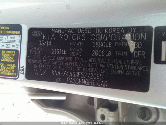 Photo 8 VIN: KNAFX4A63F5272065 - KIA FORTE 