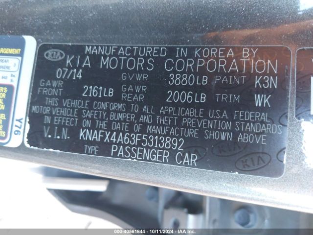 Photo 8 VIN: KNAFX4A63F5313892 - KIA FORTE 