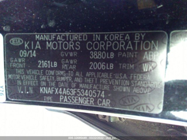 Photo 8 VIN: KNAFX4A63F5340574 - KIA FORTE 