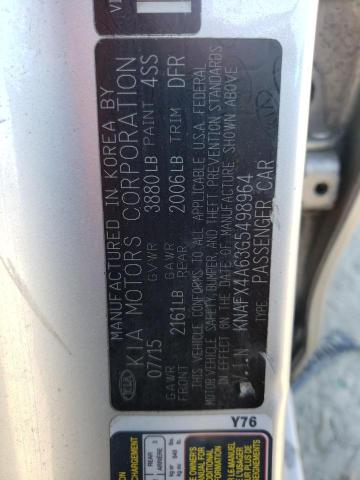 Photo 12 VIN: KNAFX4A63G5498964 - KIA FORTE LX 