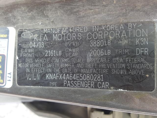 Photo 9 VIN: KNAFX4A64E5080281 - KIA FORTE LX 