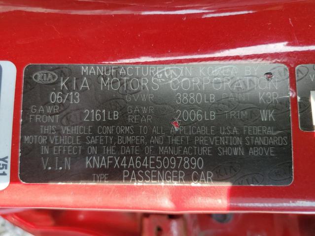 Photo 11 VIN: KNAFX4A64E5097890 - KIA FORTE 