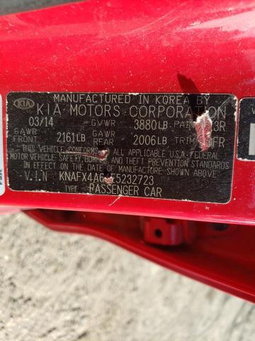 Photo 9 VIN: KNAFX4A64E5232723 - KIA FORTE LX 