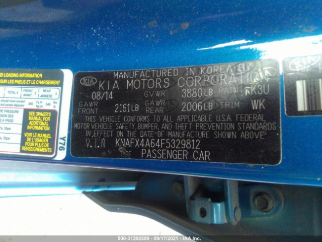 Photo 8 VIN: KNAFX4A64F5329812 - KIA FORTE 