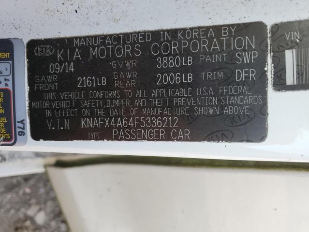 Photo 11 VIN: KNAFX4A64F5336212 - KIA FORTE LX 