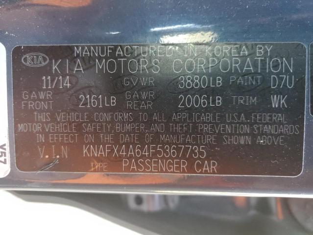 Photo 11 VIN: KNAFX4A64F5367735 - KIA FORTE LX 