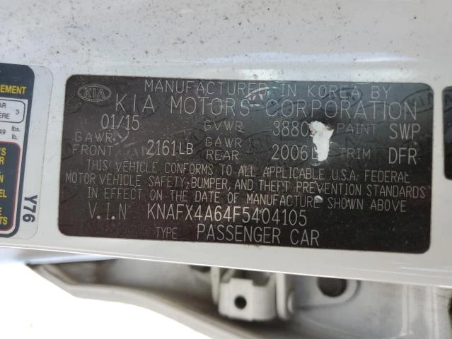 Photo 11 VIN: KNAFX4A64F5404105 - KIA FORTE LX 