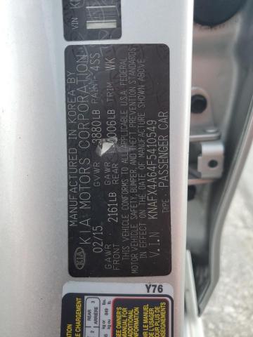 Photo 12 VIN: KNAFX4A64F5410549 - KIA FORTE LX 