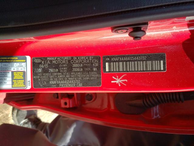 Photo 9 VIN: KNAFX4A64G5443732 - KIA FORTE LX 