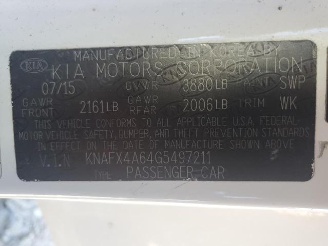 Photo 12 VIN: KNAFX4A64G5497211 - KIA FORTE LX 