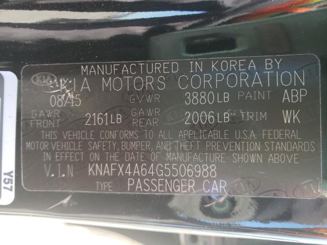 Photo 9 VIN: KNAFX4A64G5506988 - KIA FORTE LX 