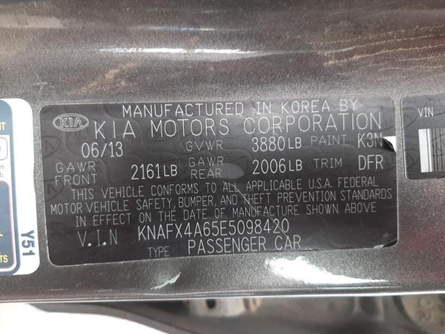 Photo 9 VIN: KNAFX4A65E5098420 - KIA FORTE LX 