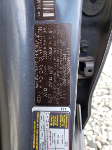 Photo 11 VIN: KNAFX4A65E5120545 - KIA FORTE LX 