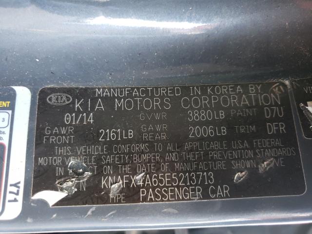 Photo 9 VIN: KNAFX4A65E5213713 - KIA FORTE LX 