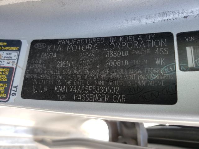 Photo 9 VIN: KNAFX4A65F5330502 - KIA FORTE LX 