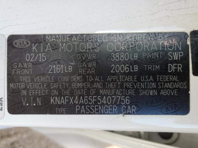 Photo 12 VIN: KNAFX4A65F5407756 - KIA FORTE LX 