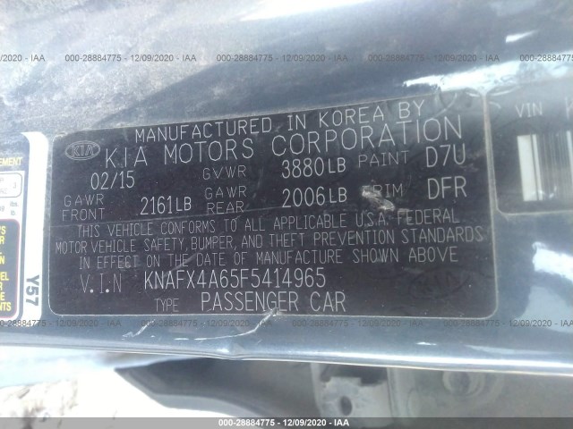 Photo 8 VIN: KNAFX4A65F5414965 - KIA FORTE 