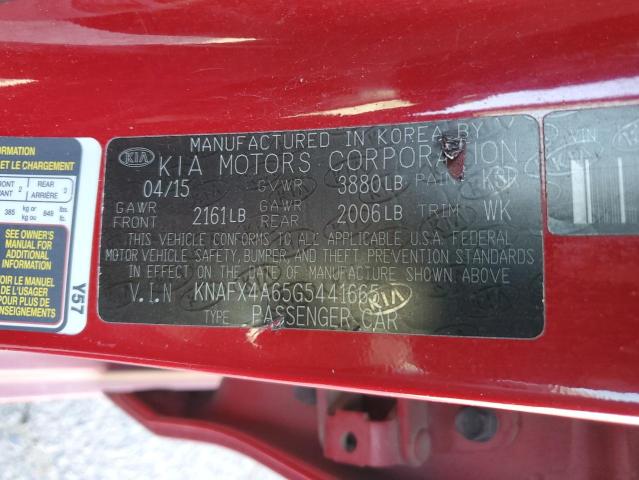 Photo 11 VIN: KNAFX4A65G5441665 - KIA FORTE LX 