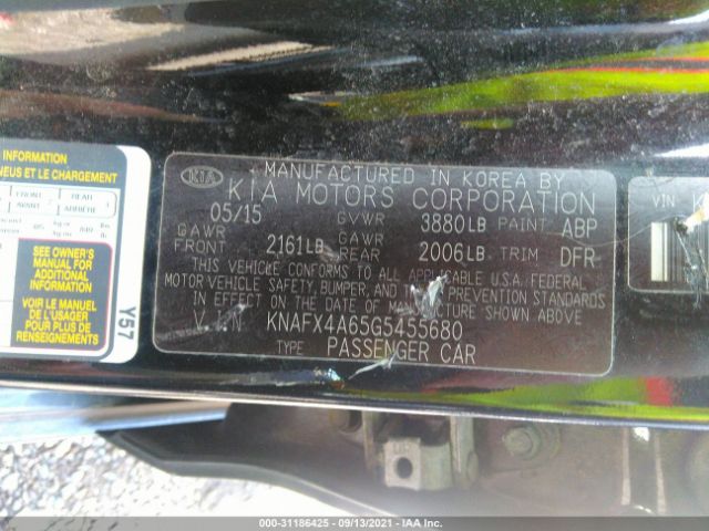 Photo 8 VIN: KNAFX4A65G5455680 - KIA FORTE 