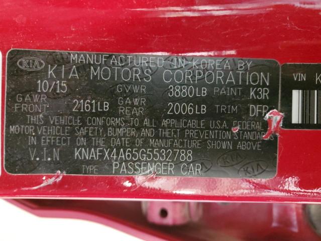 Photo 11 VIN: KNAFX4A65G5532788 - KIA FORTE LX 