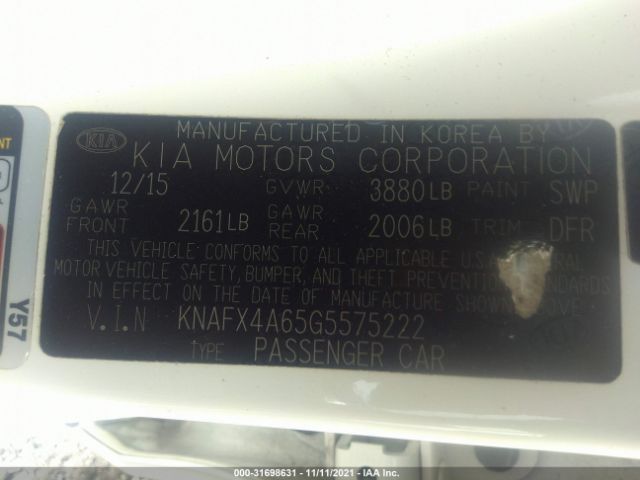 Photo 8 VIN: KNAFX4A65G5575222 - KIA FORTE 