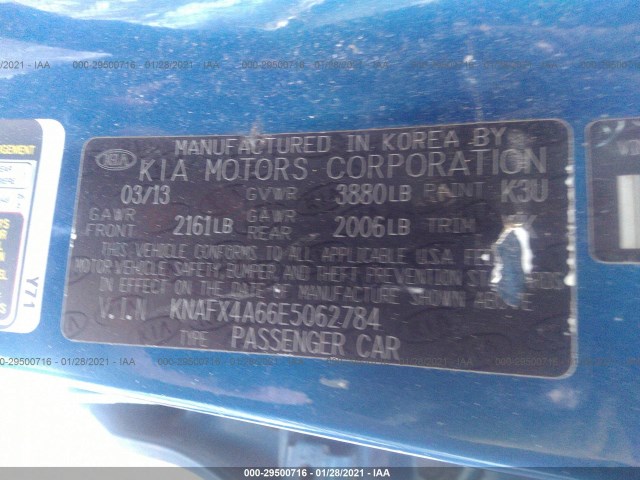 Photo 8 VIN: KNAFX4A66E5062784 - KIA FORTE 