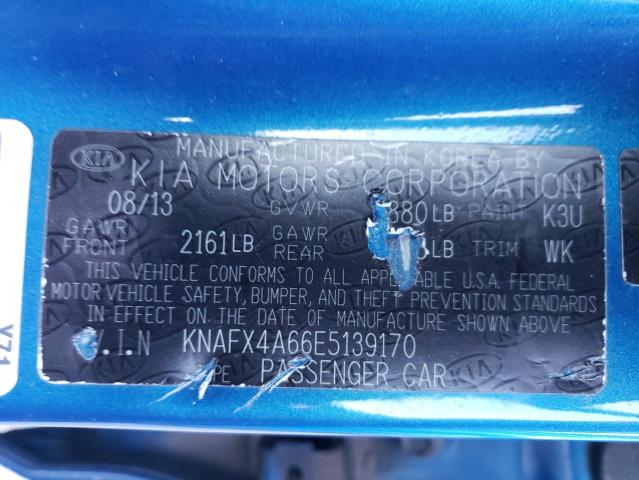 Photo 12 VIN: KNAFX4A66E5139170 - KIA FORTE 