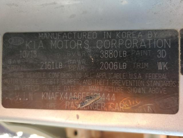 Photo 12 VIN: KNAFX4A66E5161444 - KIA FORTE LX 