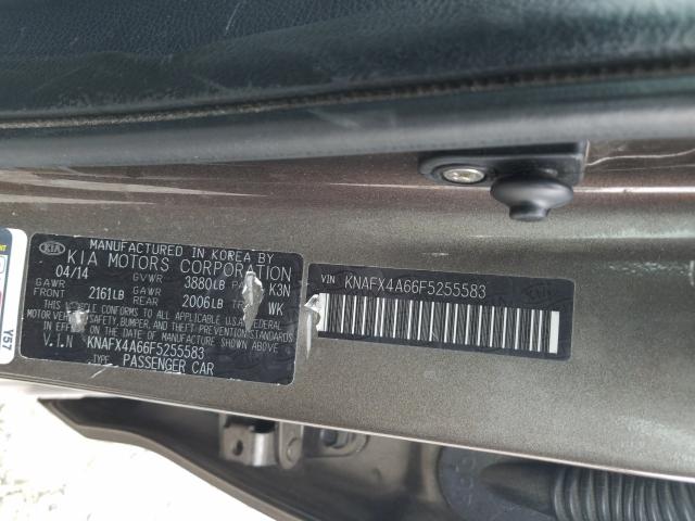 Photo 9 VIN: KNAFX4A66F5255583 - KIA FORTE LX 