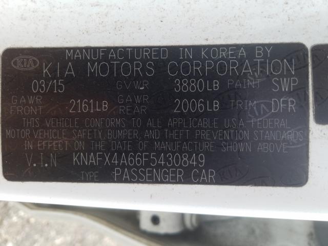 Photo 9 VIN: KNAFX4A66F5430849 - KIA FORTE LX 