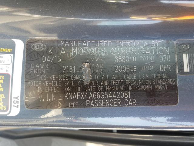 Photo 9 VIN: KNAFX4A66G5442081 - KIA FORTE LX 