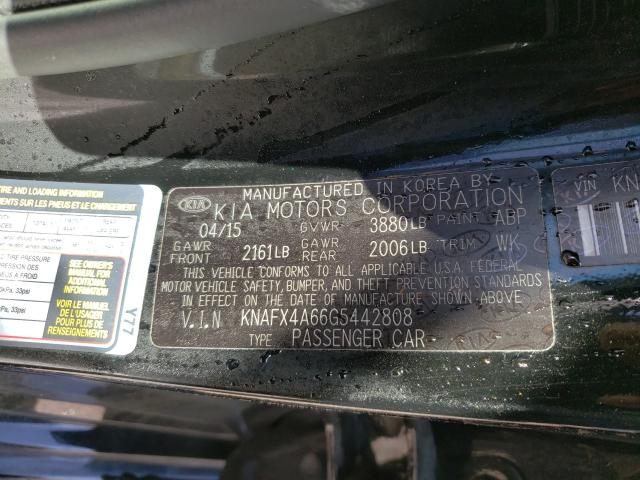 Photo 9 VIN: KNAFX4A66G5442808 - KIA FORTE LX 