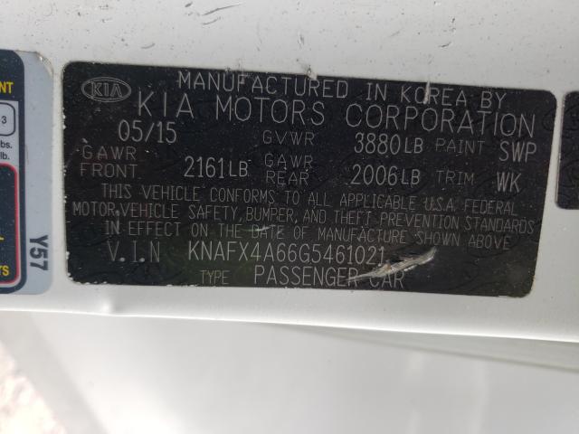 Photo 9 VIN: KNAFX4A66G5461021 - KIA FORTE LX 