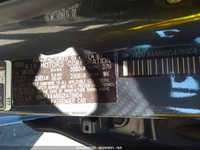 Photo 8 VIN: KNAFX4A66G5478904 - KIA FORTE 