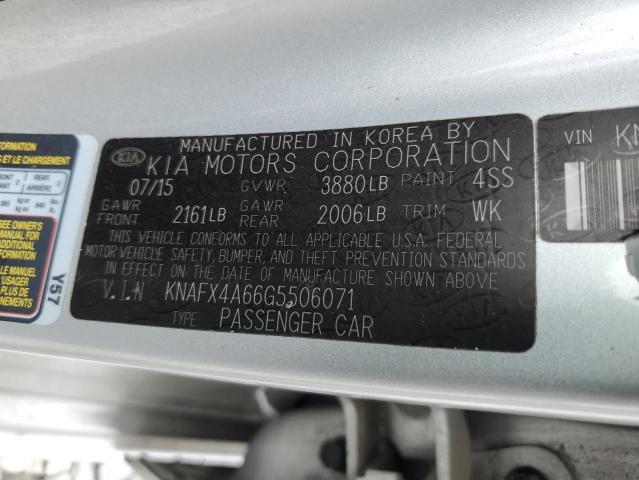 Photo 11 VIN: KNAFX4A66G5506071 - KIA FORTE LX 