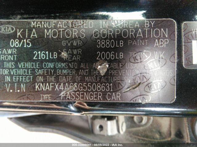 Photo 8 VIN: KNAFX4A66G5508631 - KIA FORTE 