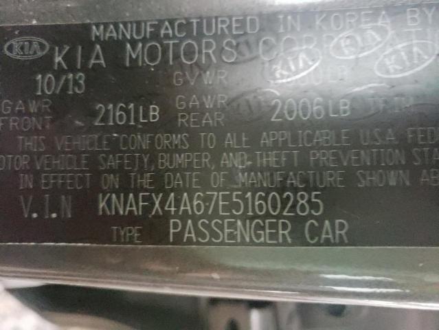 Photo 9 VIN: KNAFX4A67E5160285 - KIA FORTE LX 