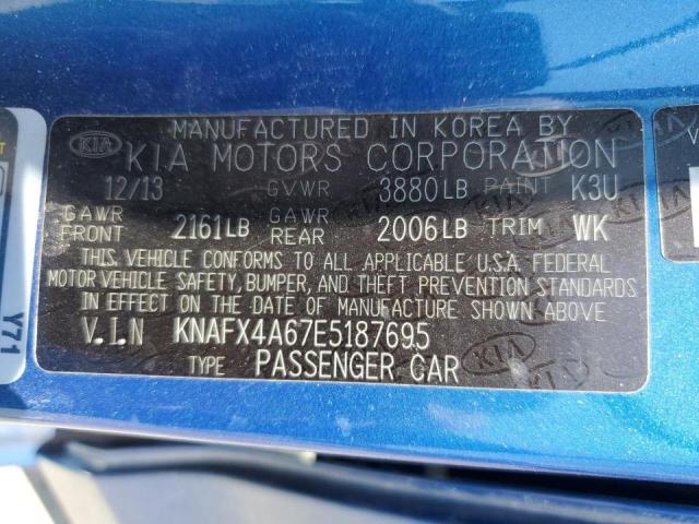 Photo 11 VIN: KNAFX4A67E5187695 - KIA FORTE 