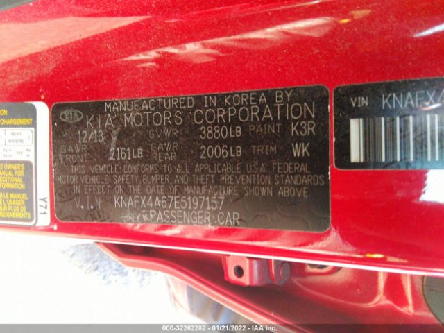 Photo 8 VIN: KNAFX4A67E5197157 - KIA FORTE 