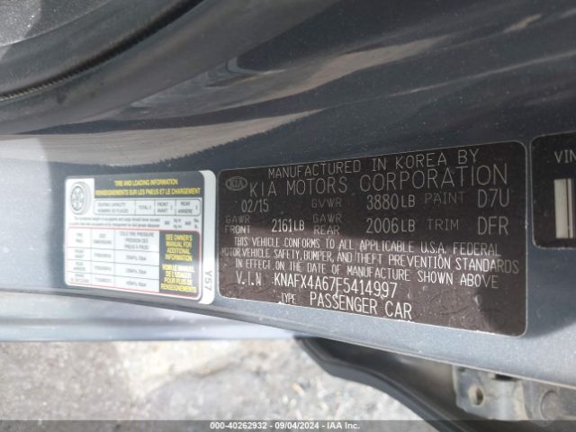 Photo 8 VIN: KNAFX4A67F5414997 - KIA FORTE 