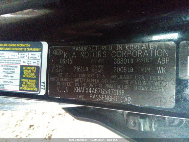 Photo 8 VIN: KNAFX4A67G5471136 - KIA FORTE 