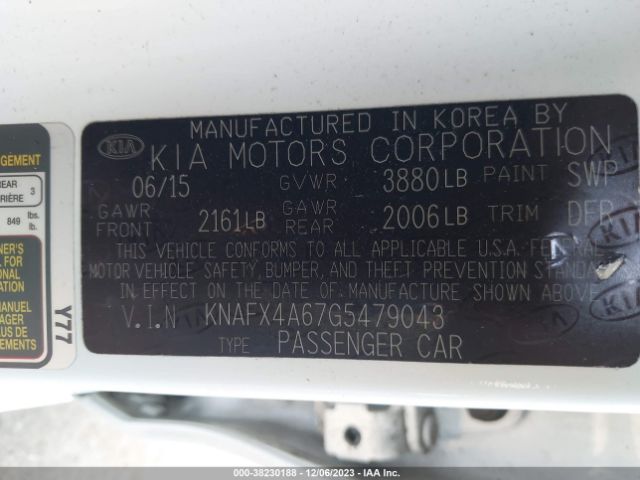 Photo 8 VIN: KNAFX4A67G5479043 - KIA FORTE 