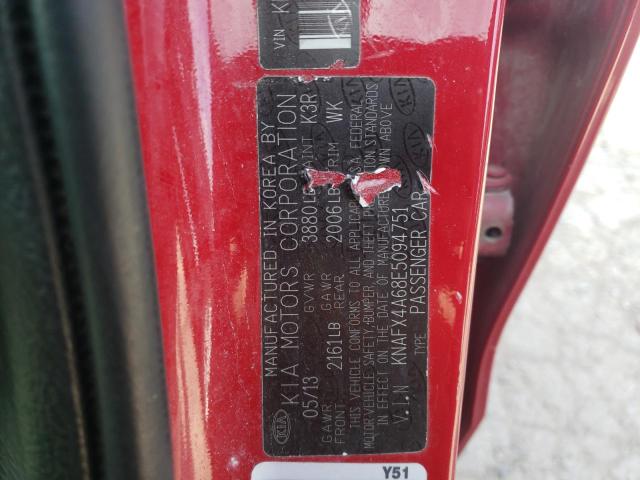 Photo 9 VIN: KNAFX4A68E5094751 - KIA FORTE LX 