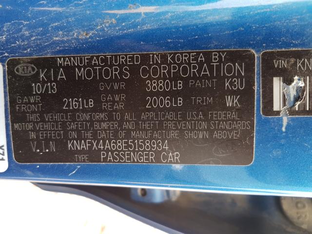 Photo 9 VIN: KNAFX4A68E5158934 - KIA FORTE LX 