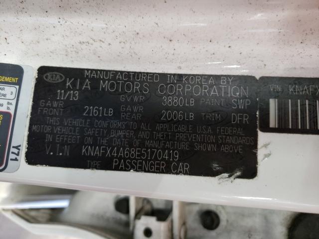 Photo 9 VIN: KNAFX4A68E5170419 - KIA FORTE LX 