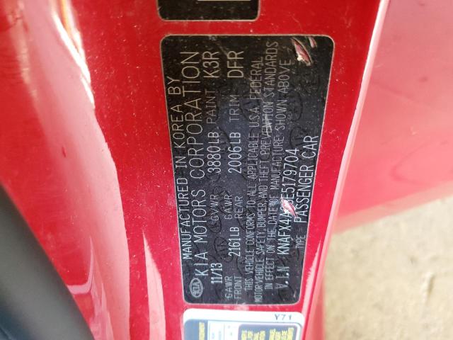 Photo 11 VIN: KNAFX4A68E5179704 - KIA FORTE LX 