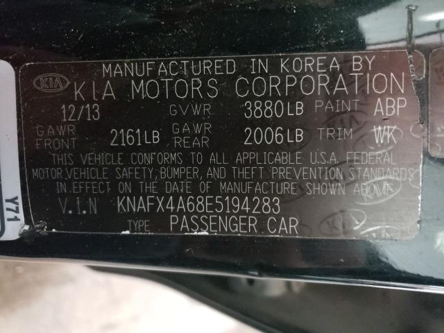 Photo 9 VIN: KNAFX4A68E5194283 - KIA FORTE LX 